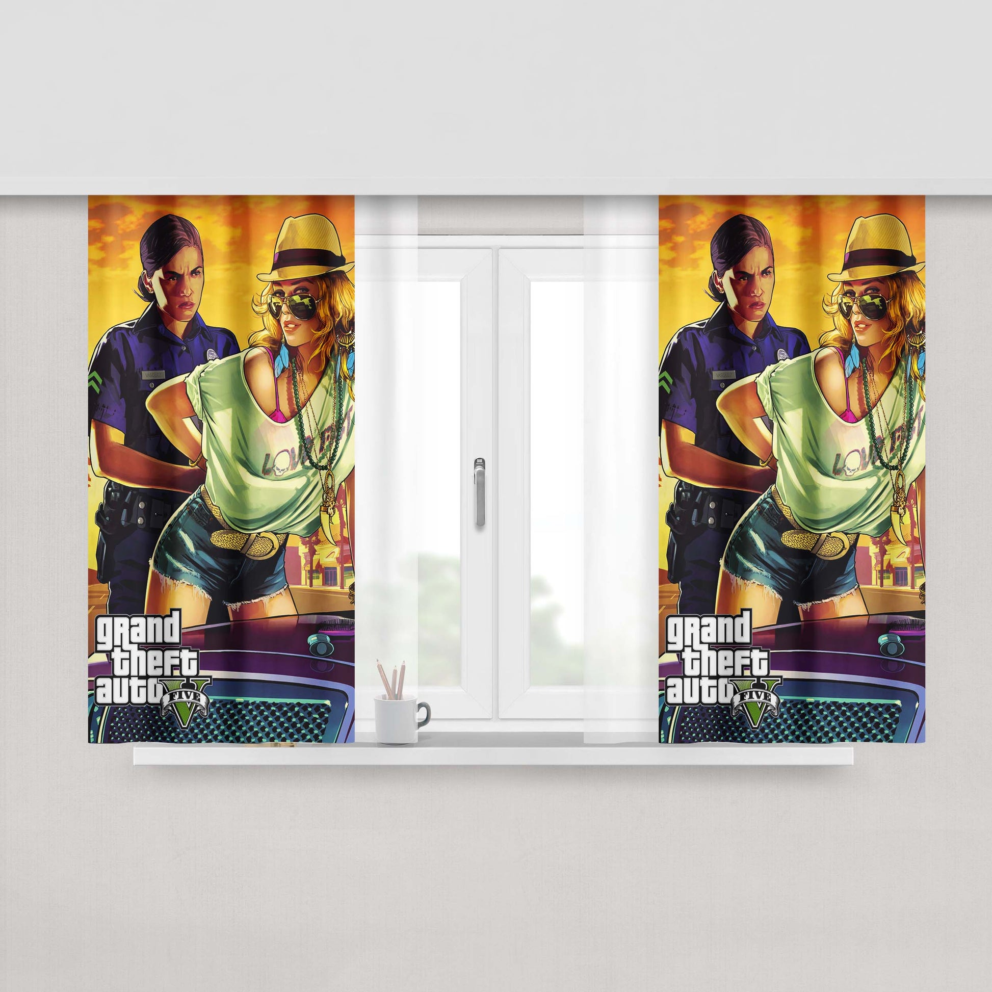 Gta V Tracey De Santa Cover Peach Skin Window Curtains