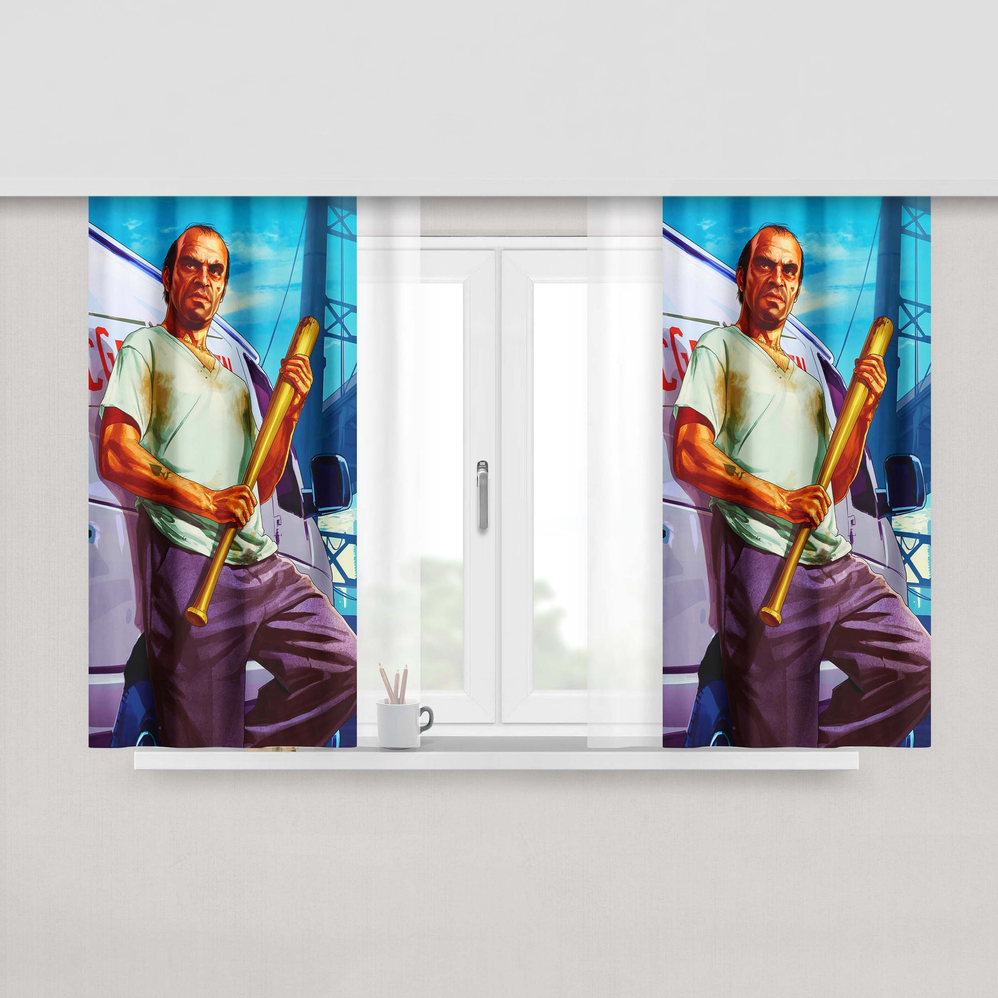 Gta V Trevor Peach Skin Window Curtains