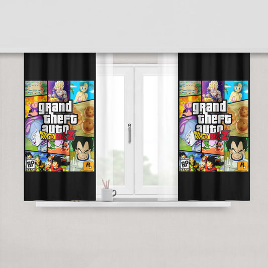 Gta X Dragonballz Peach Skin Window Curtains