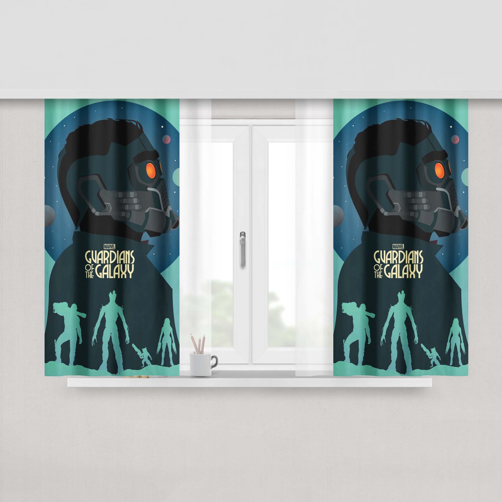 Guardian Of Galaxy Peach Skin Window Curtains