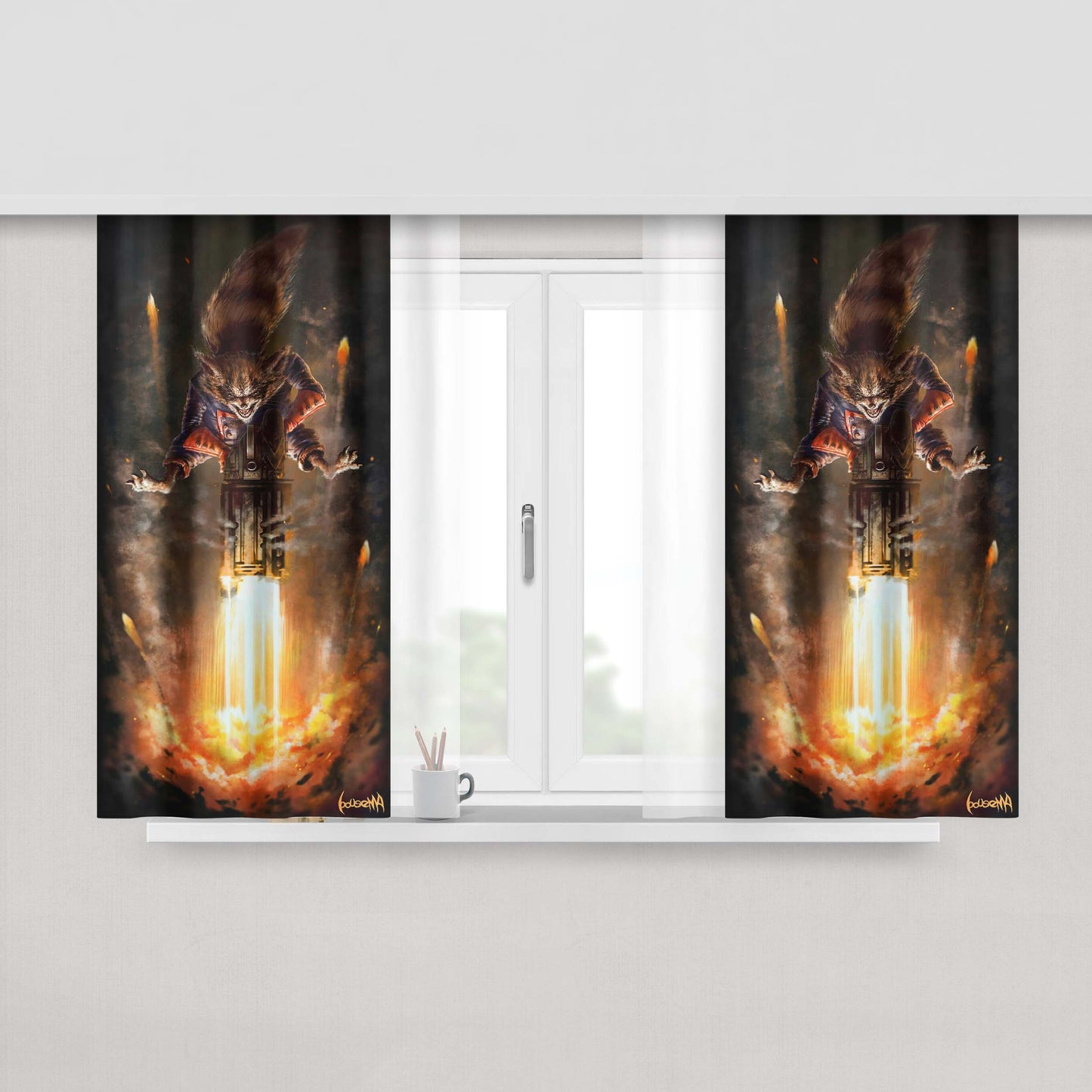Guardian Of The Galaxy Enemy Peach Skin Window Curtains