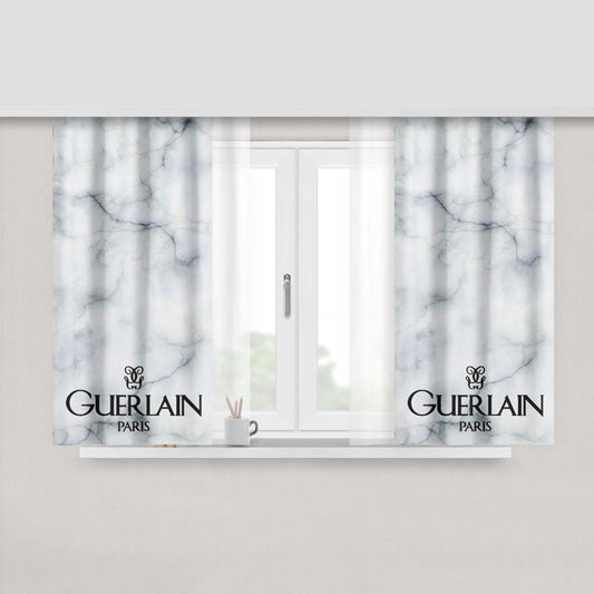 Guerlain Paris Marble Art Peach Skin Window Curtains