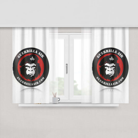 Guerrilla Air Logo Peach Skin Window Curtains