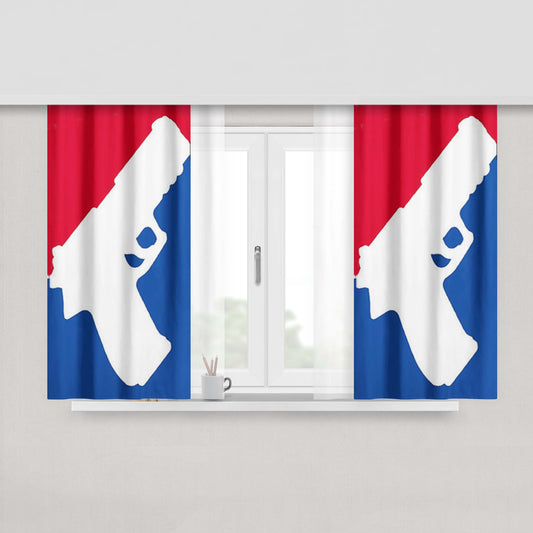 Gun Two Tone Fabric Window Curtains