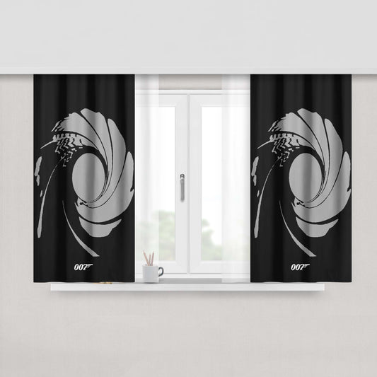 Gunbarrel James Bond 007 Fabric Window Curtains