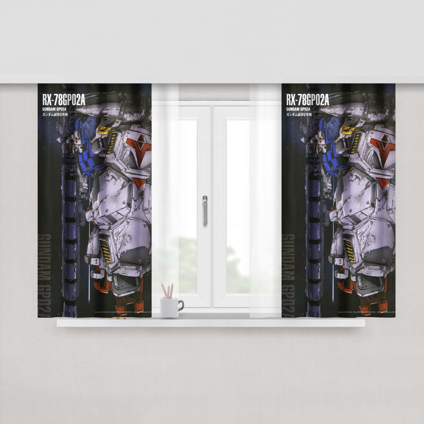 Gundam Rx 78 Gp02A Fabric Window Curtains