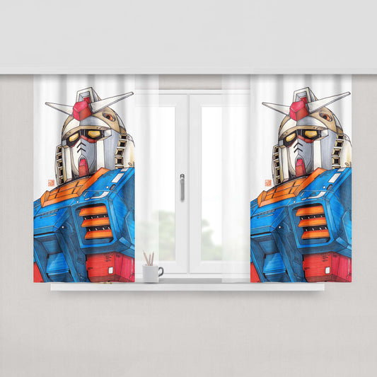 Gundam Wallpaper Fabric Window Curtains