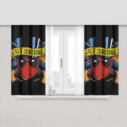 Guns N Chimichangas Fabric Window Curtains