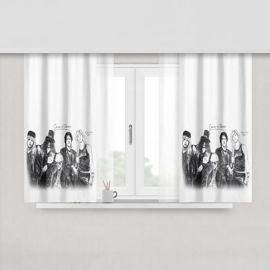 Guns N Roses Cover Fabric Window Curtains