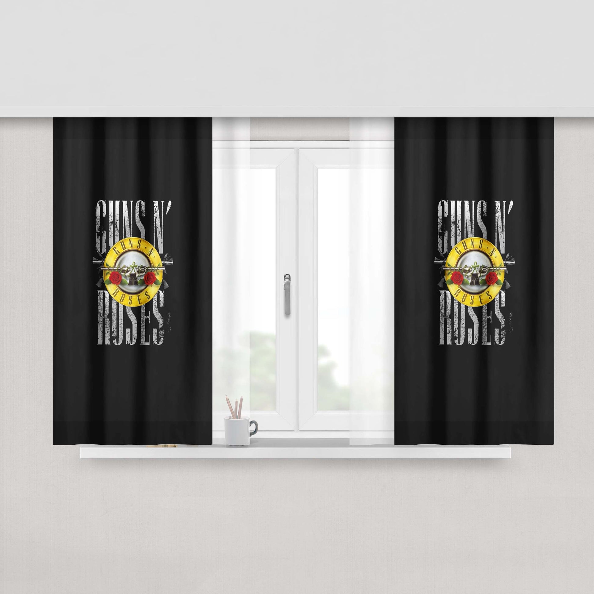 Guns N Roses Slash Fabric Window Curtains