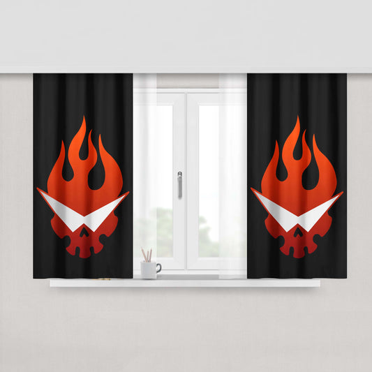 Gurren Lagann Logo Fabric Window Curtains
