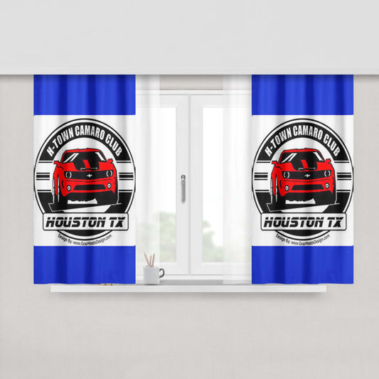 H Town Camaro Club Fabric Window Curtains