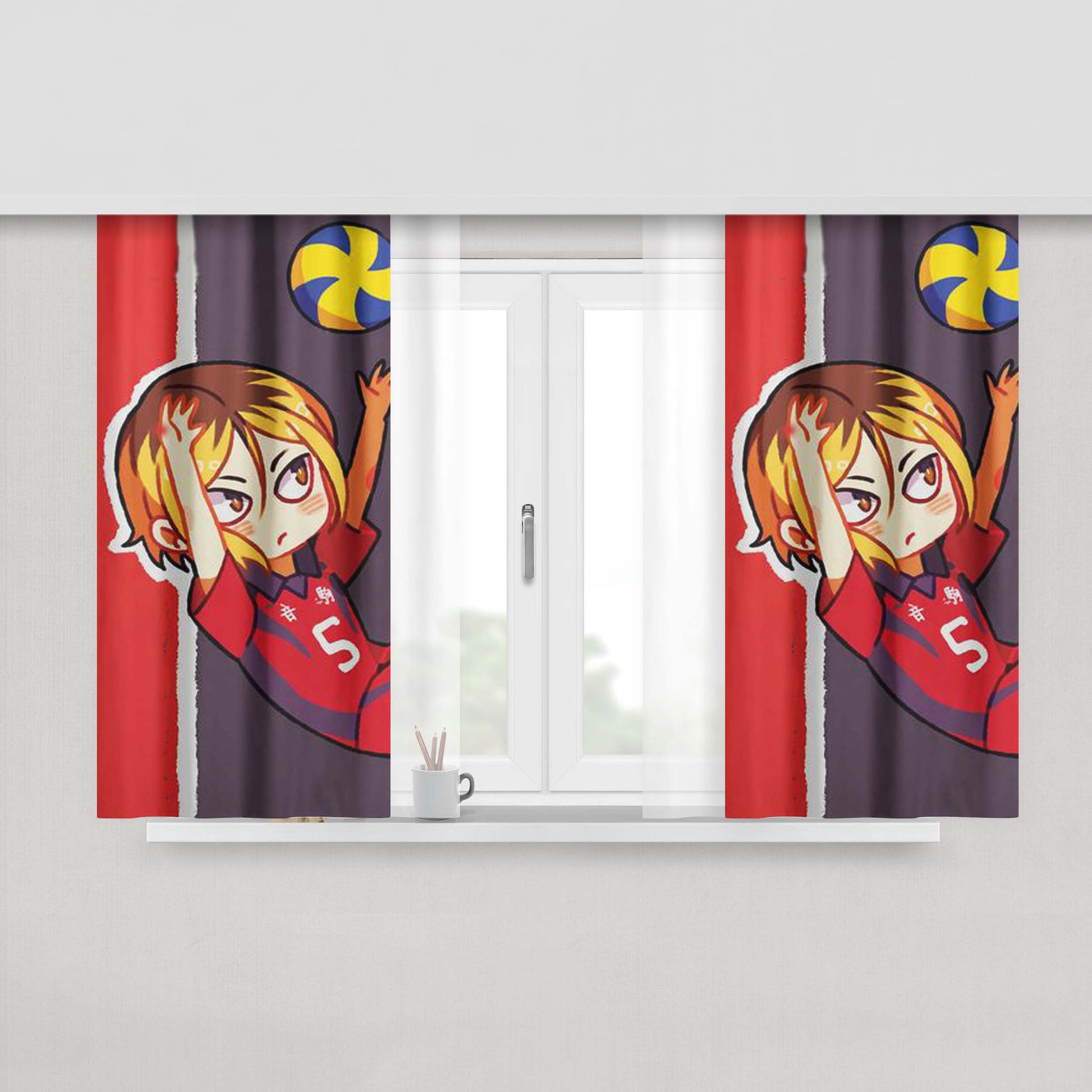 Haikyuu Chibi Fabric Window Curtains