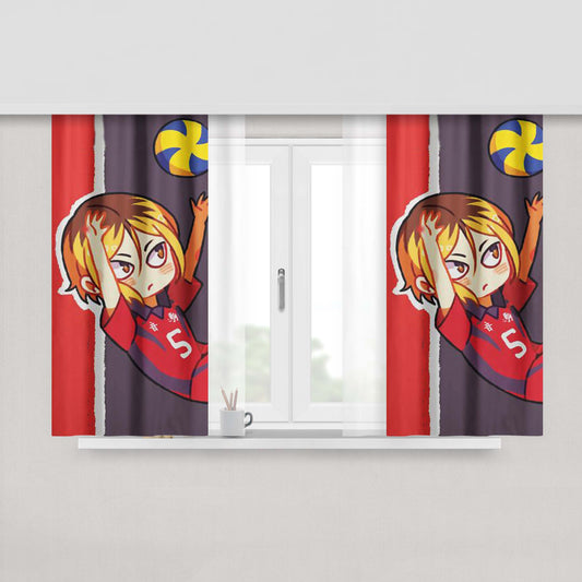 Haikyuu Chibi Fabric Window Curtains