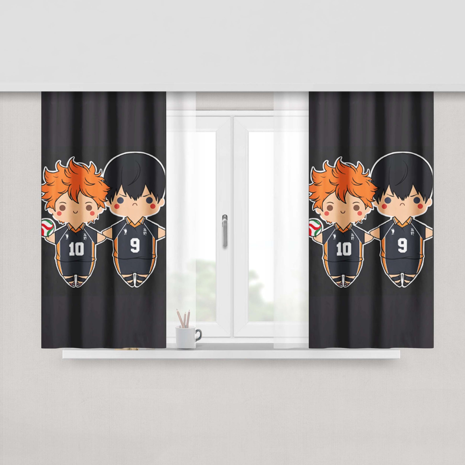Haikyuu Haikyuu Cute Chibi Art Fabric Window Curtains