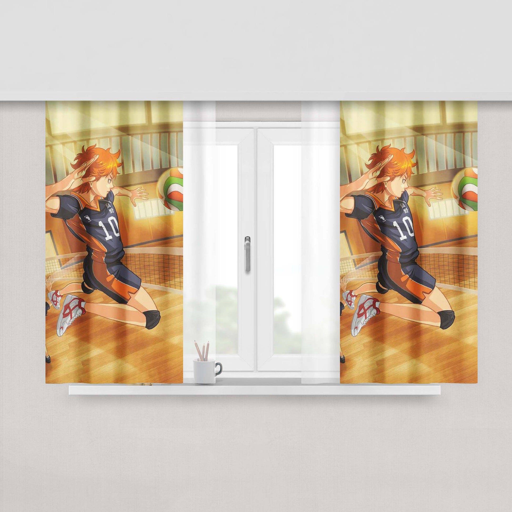 Haikyuu Hinata Smash Ball Fabric Window Curtains