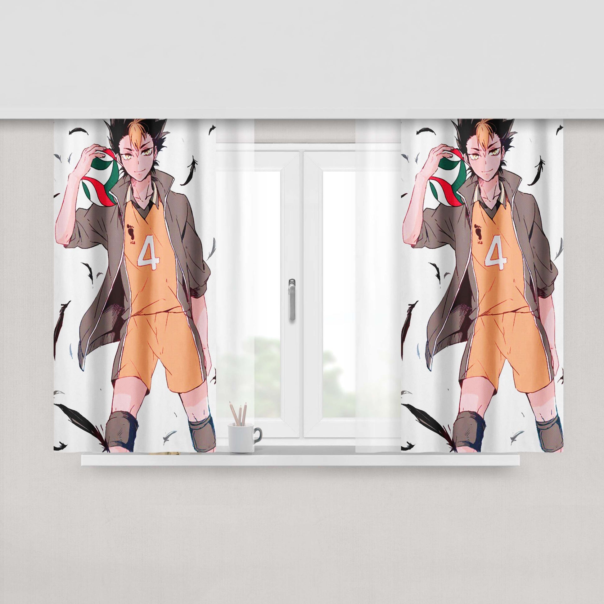 Haikyuu Karasuno Nishinoya Fabric Window Curtains