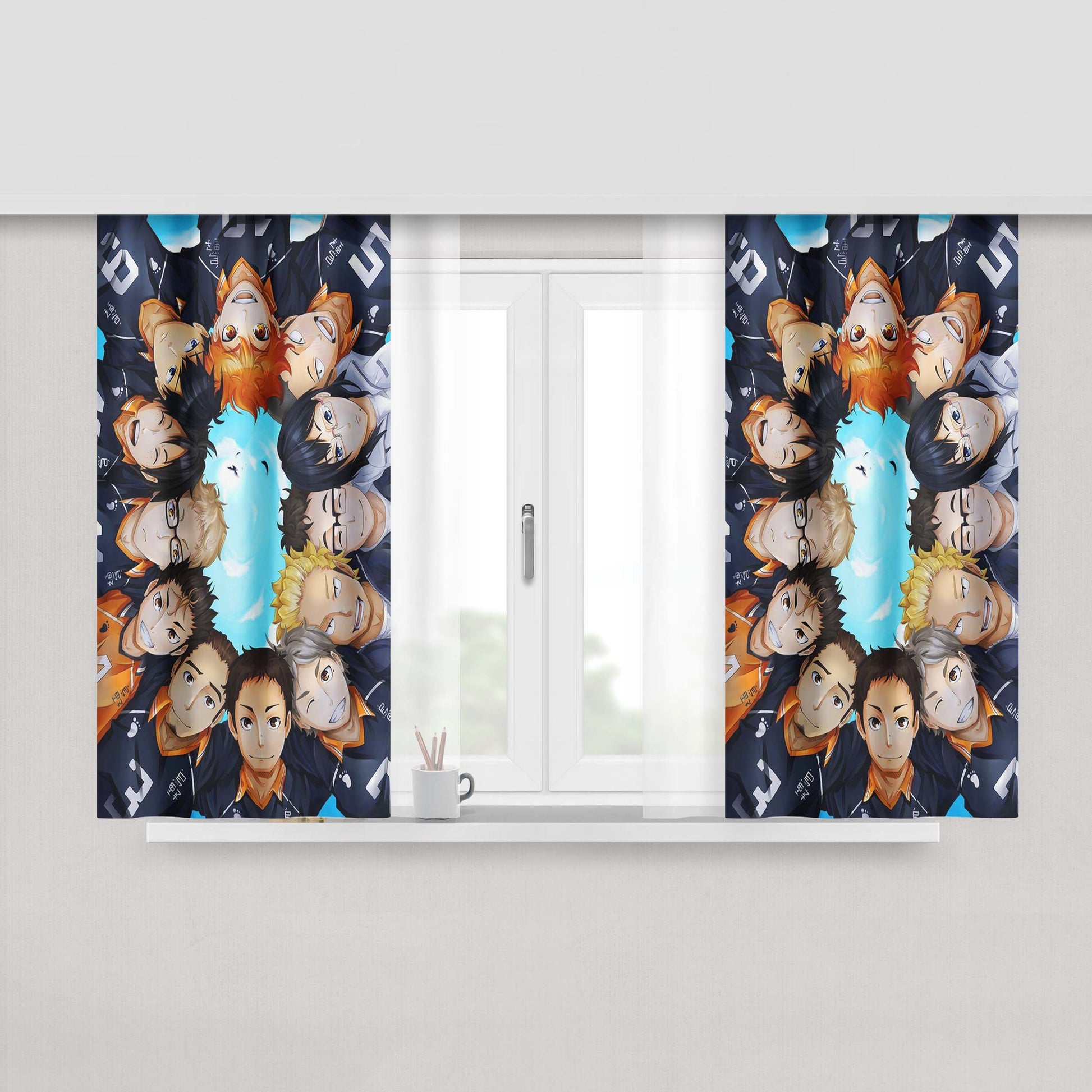Haikyuu Karasuno Team Player Fabric Window Curtains