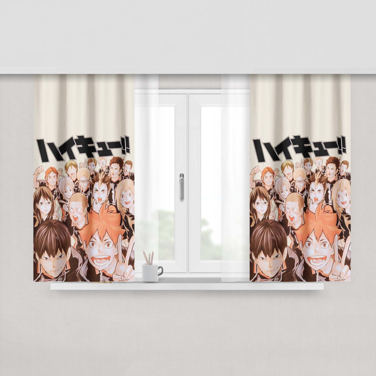Haikyuu Karasuno Team Fabric Window Curtains