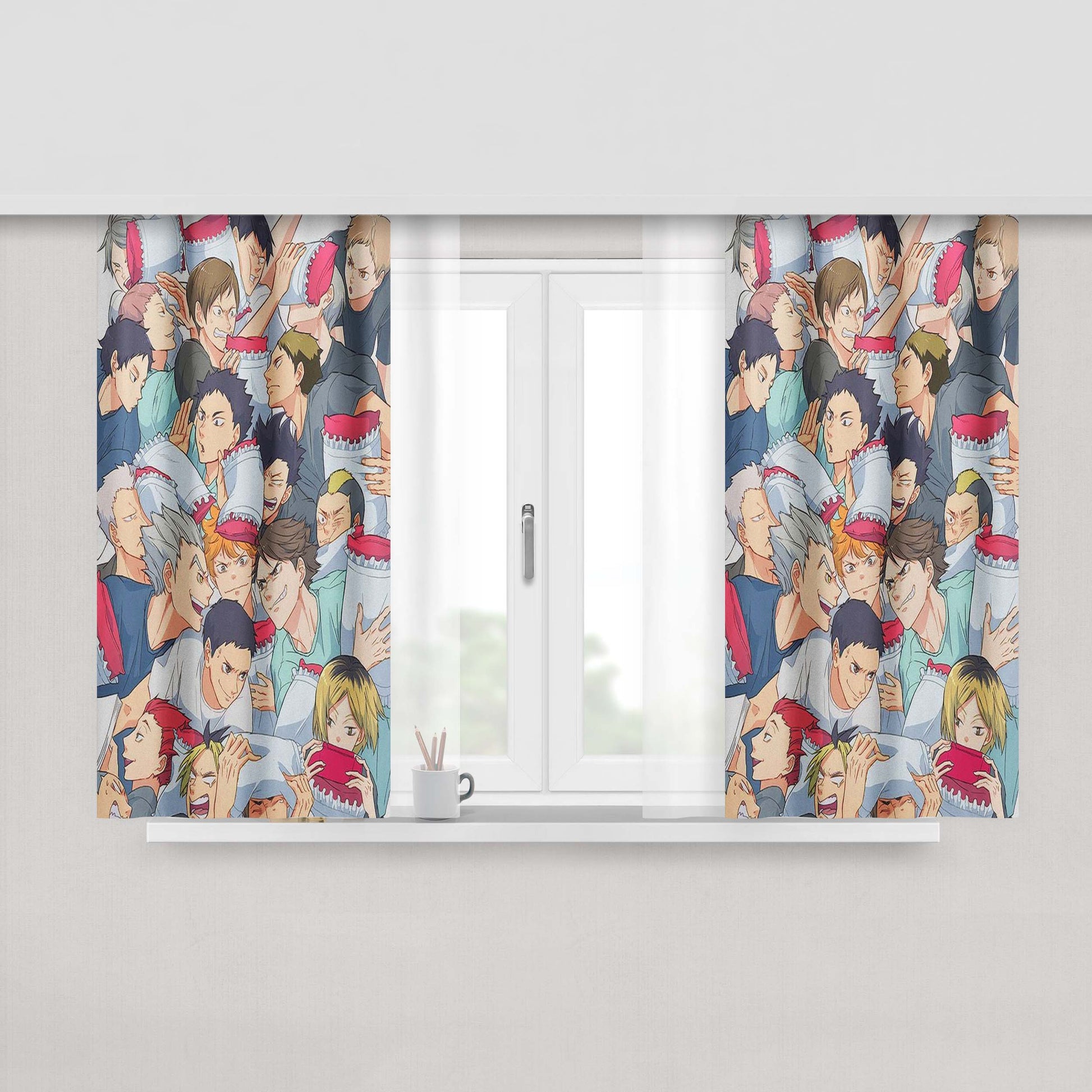 Haikyuu Seijou Aobajohsai High Team Fabric Window Curtains