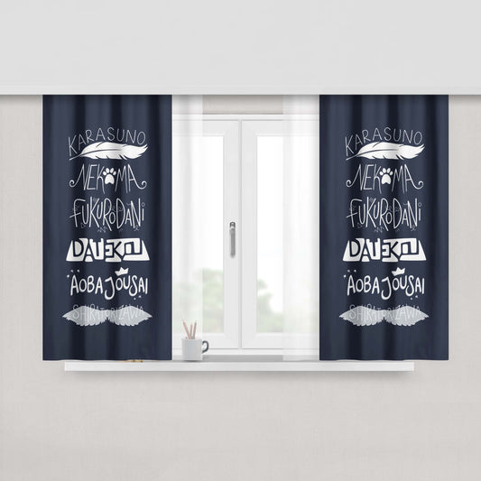 Haikyuu Team Fabric Window Curtains