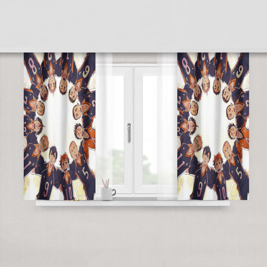 Haikyuu The Phenomenal Crows Of Karasuno Fabric Window Curtains