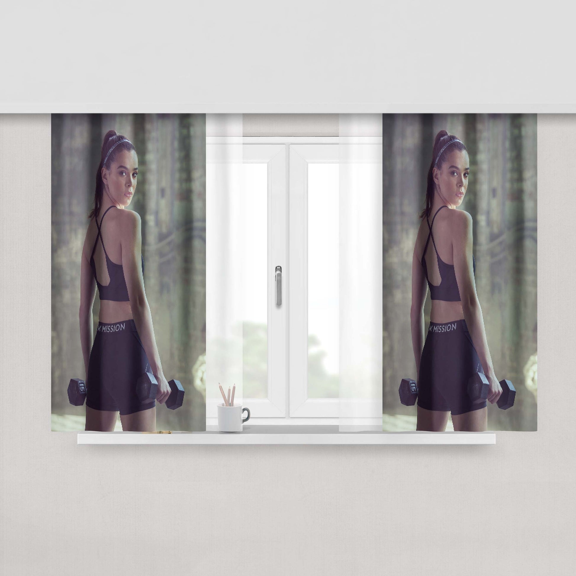 Hailee Steinfeld Fitness Fabric Window Curtains