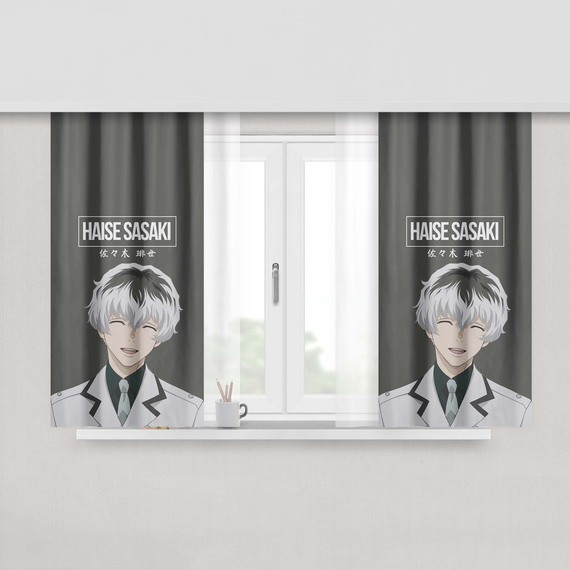 Haise Sasaki Tokyo Ghoul Fabric Window Curtains