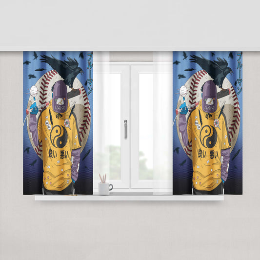 Hakai Ip Lobato Baseball Fabric Window Curtains