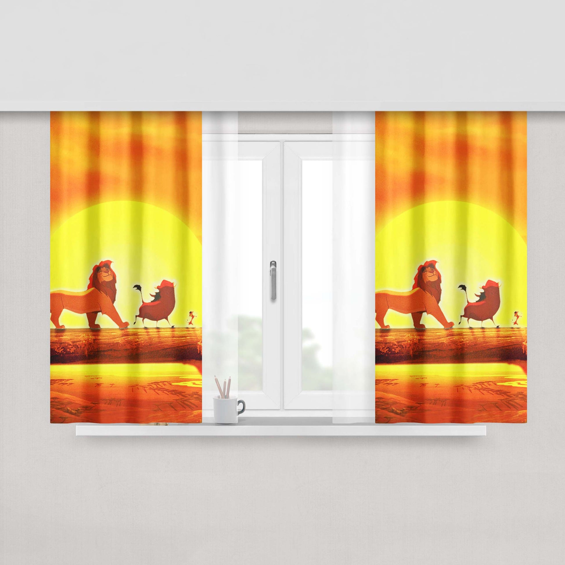 Hakuna Matata Lion King Fabric Window Curtains