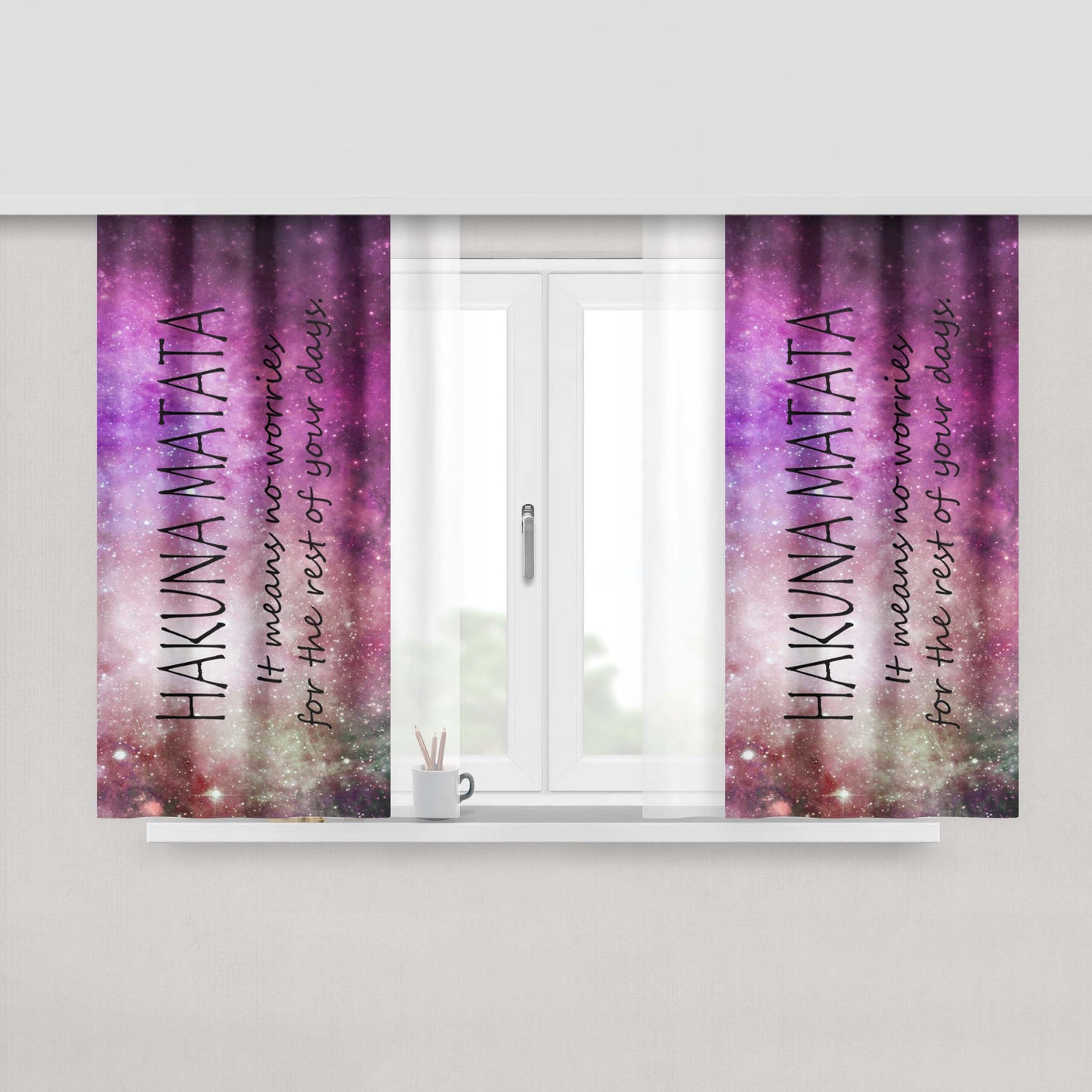 Hakuna Matata Fabric Window Curtains