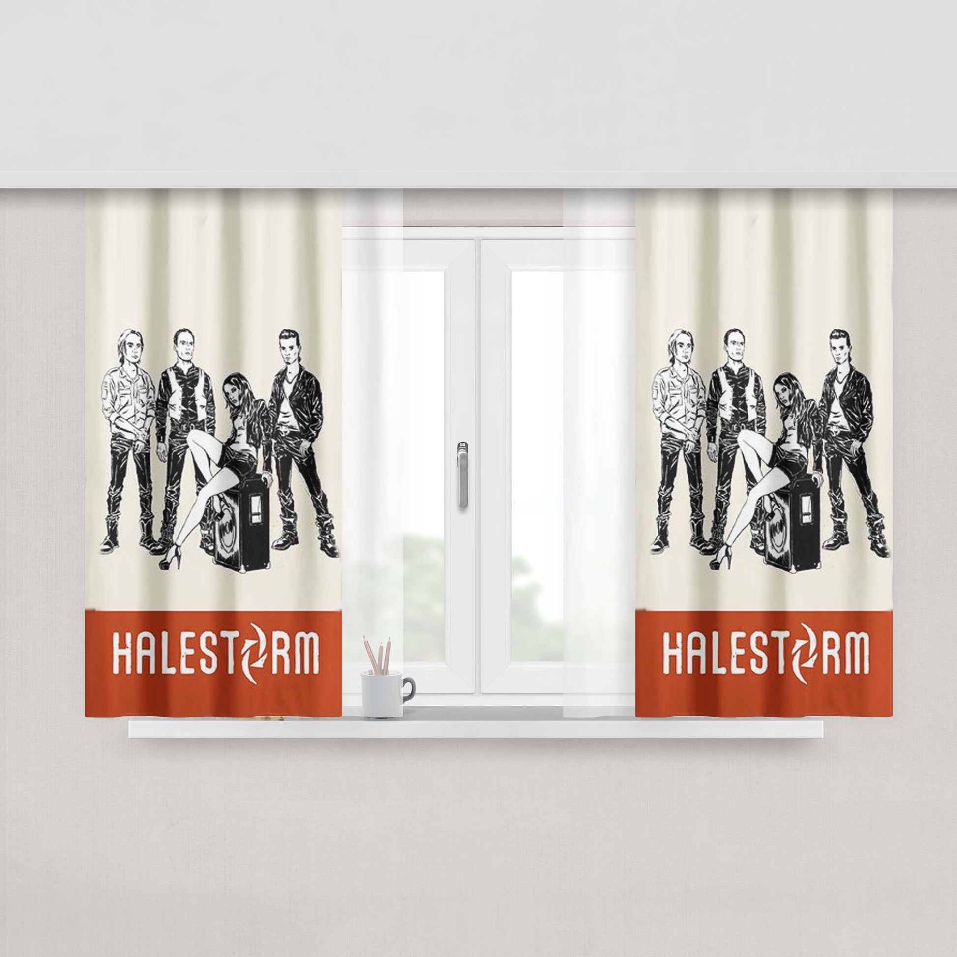 Halestorm Band Cover Album Fabric Window Curtains