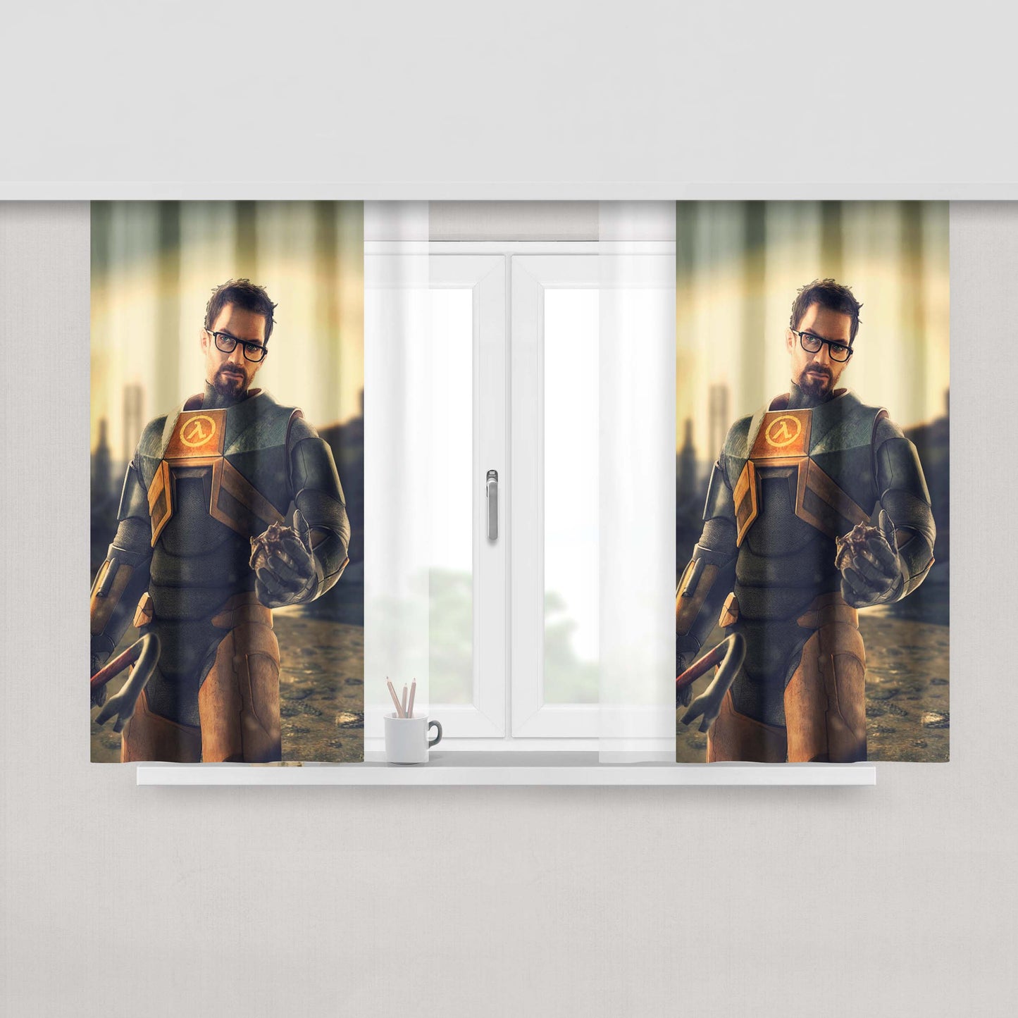 Half Life Fabric Window Curtains