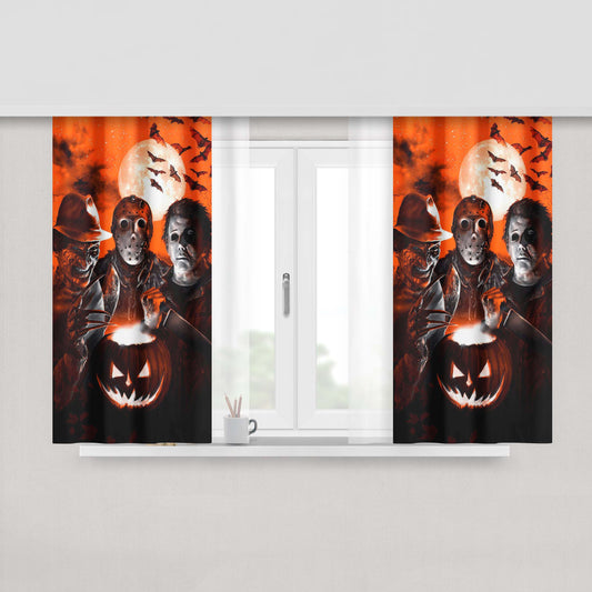 Halloween Scream Fabric Window Curtains