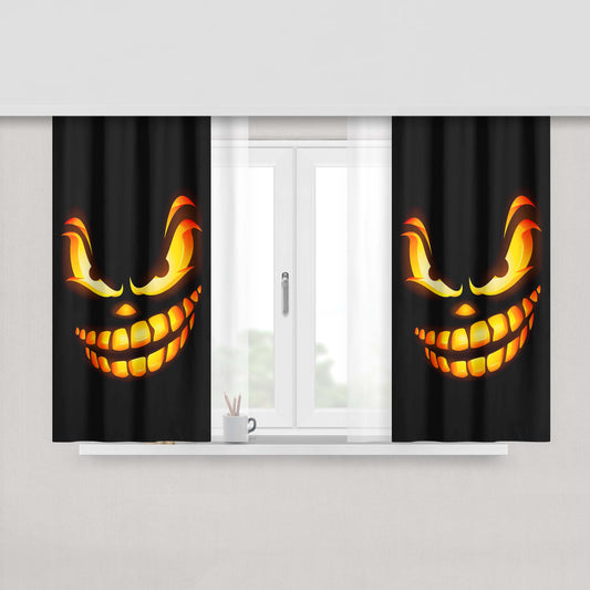 Halloween Smile Fabric Window Curtains