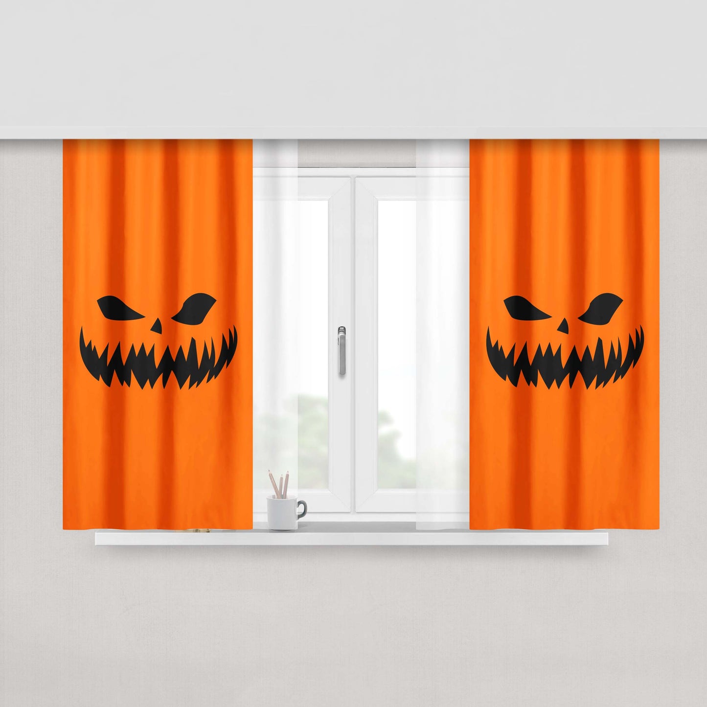 Halloween Fabric Window Curtains