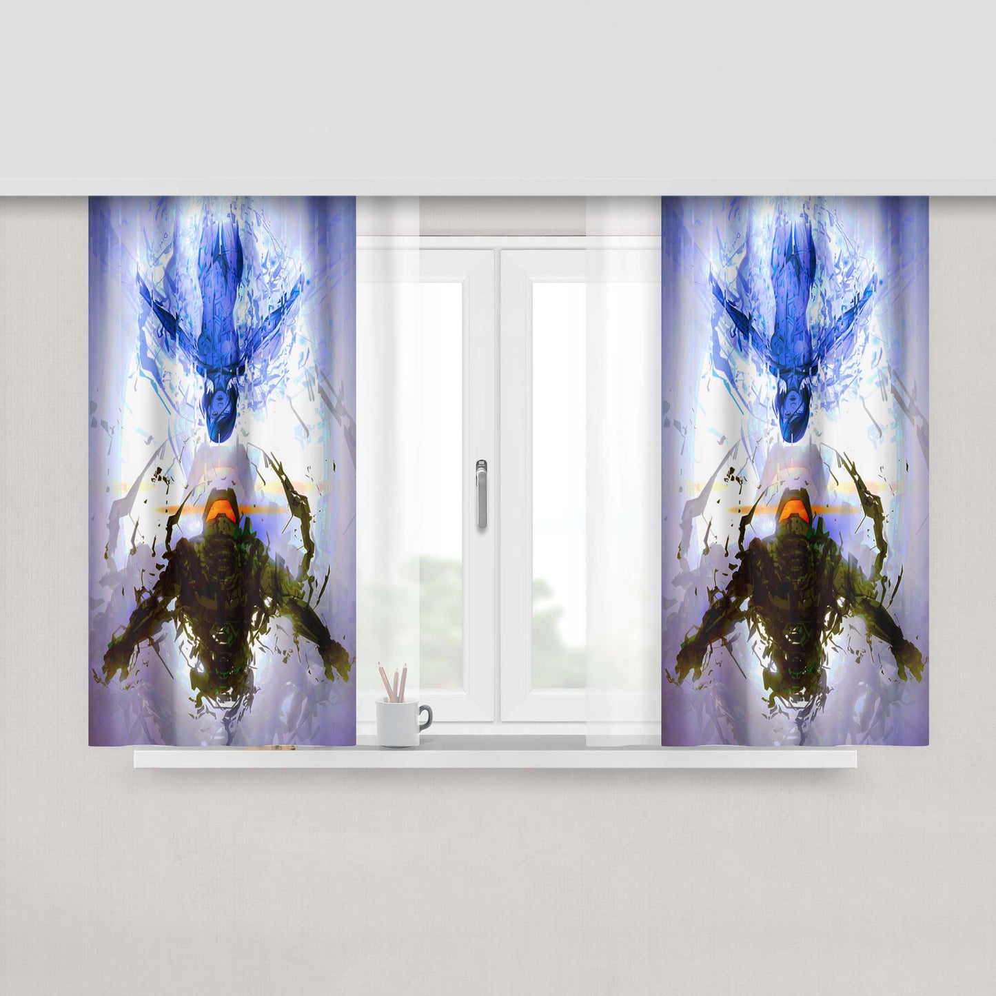 Halo 4 Art Fabric Window Curtains