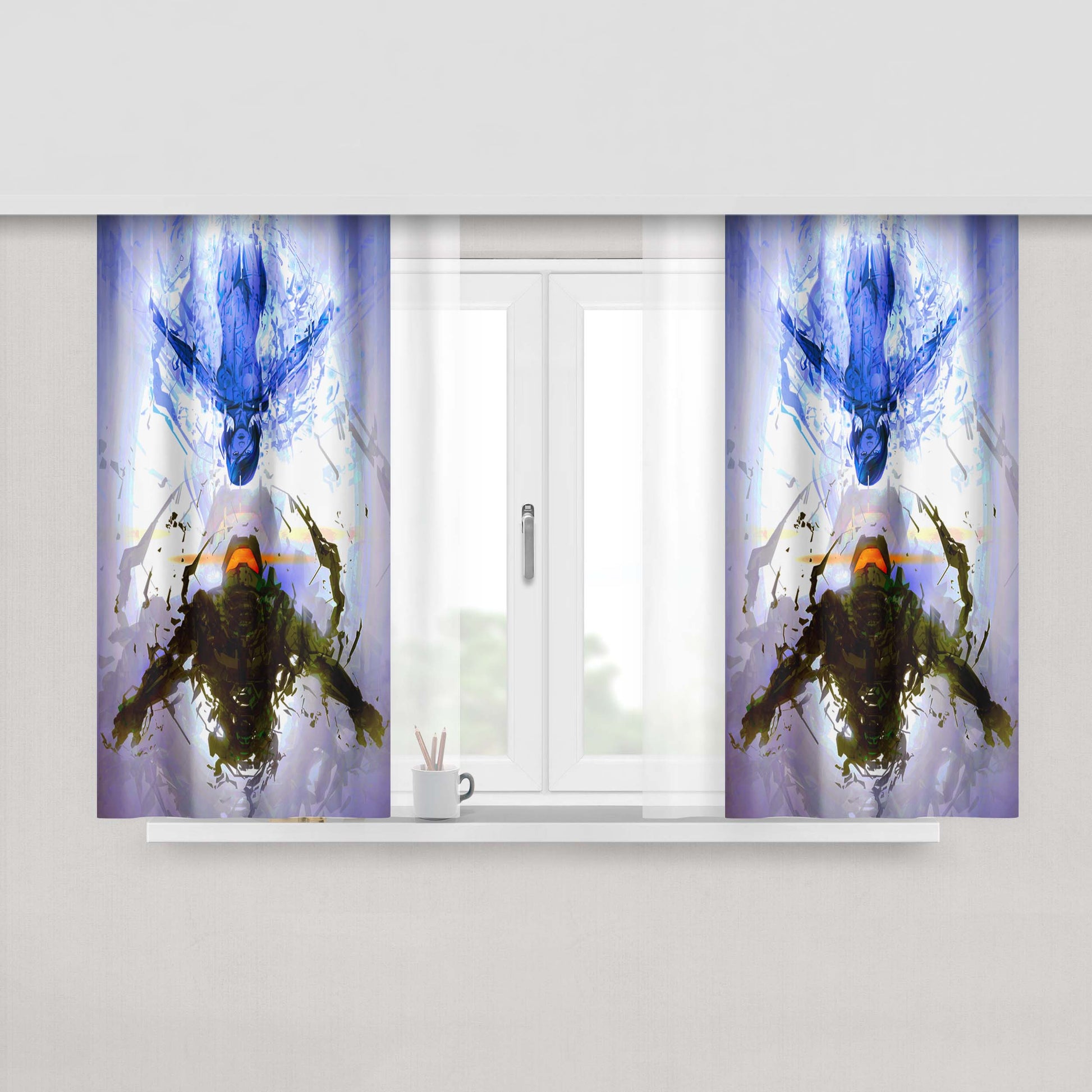 Halo 4 Art Fabric Window Curtains