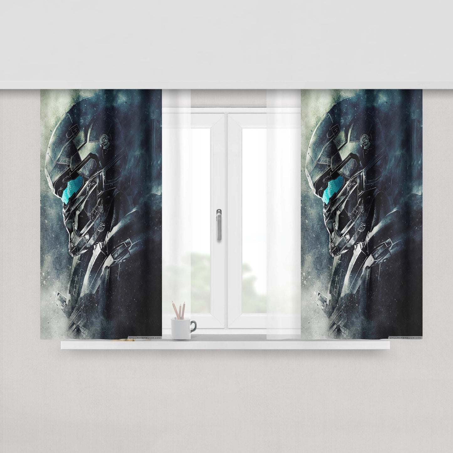 Halo 5 Guardians Fred Armor Fabric Window Curtains