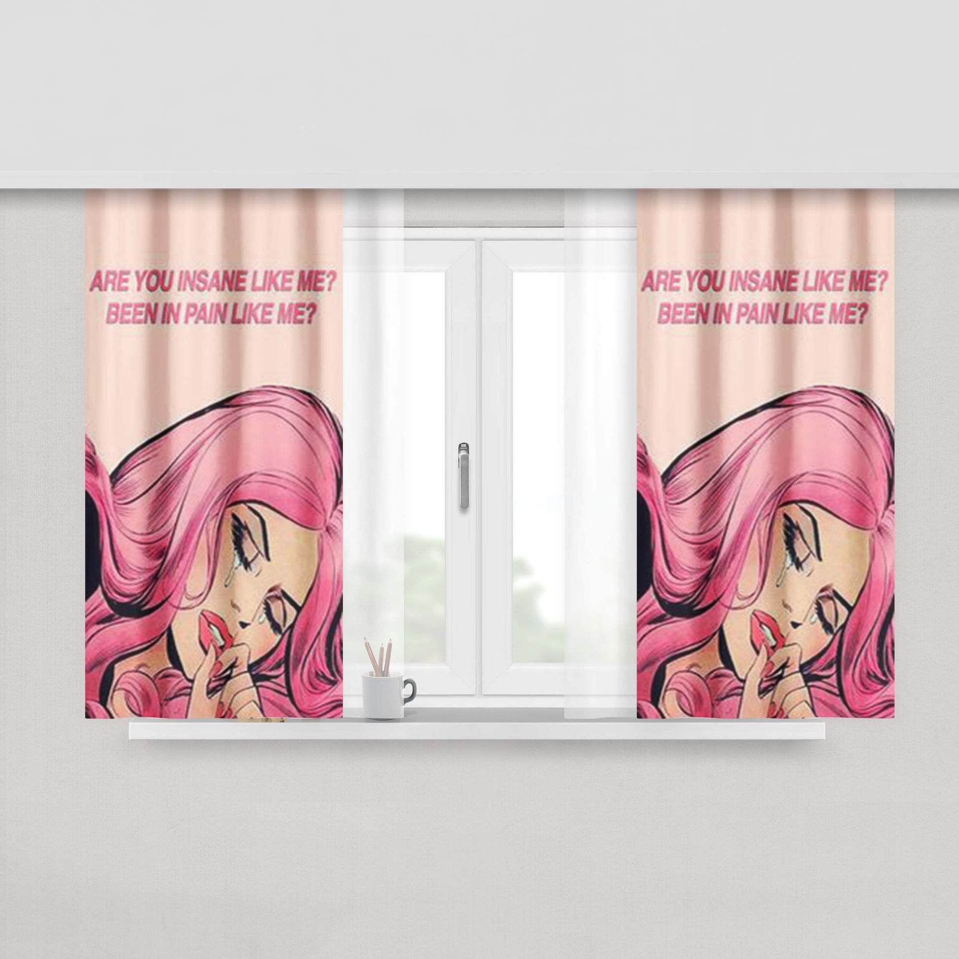 Halsey Gasoline Quotes Fabric Window Curtains