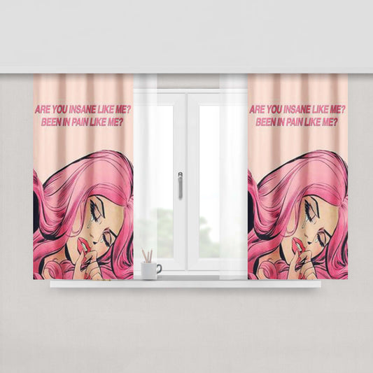 Halsey Gasoline Quotes Fabric Window Curtains