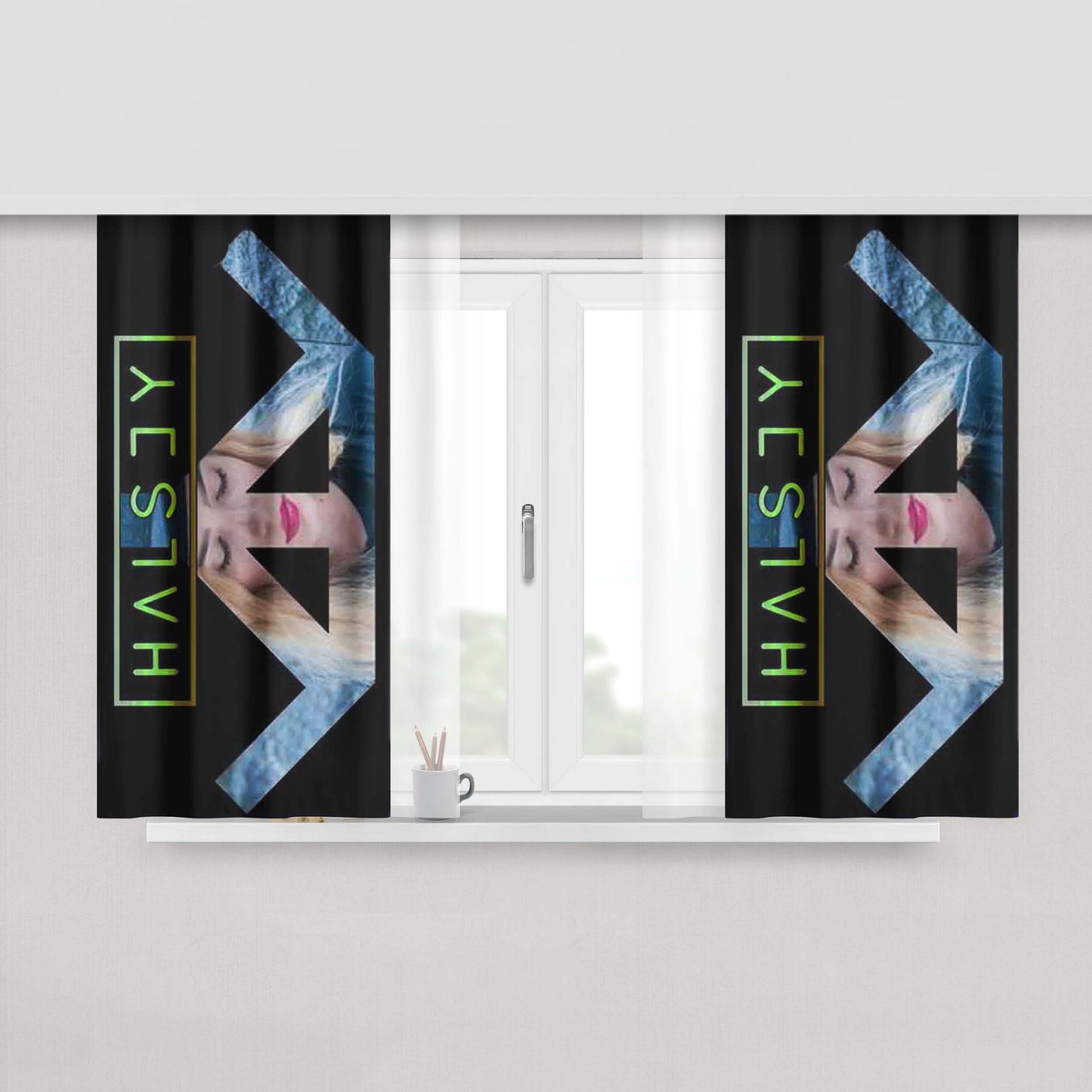 Halsey Photo Shape Fabric Window Curtains