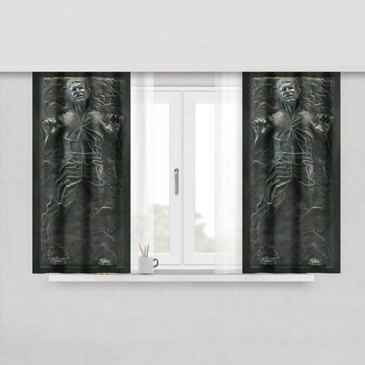 Han Solo Frozen In Black Carbonite Fabric Window Curtains