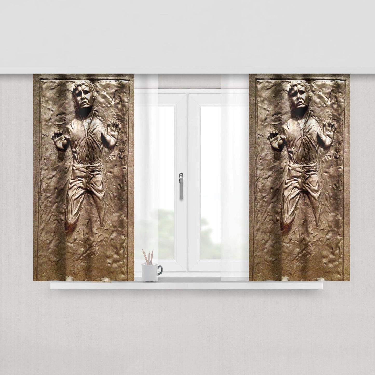 Han Solo Frozen Star Wars Fabric Window Curtains