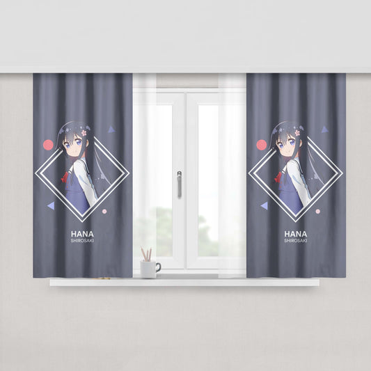 Hana Shirosaki Fabric Window Curtains