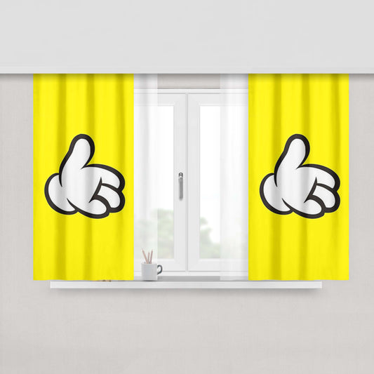 Hand Cartoon Fabric Window Curtains