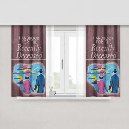 Handbook For The Recently Deceased Fabric Window Curtains