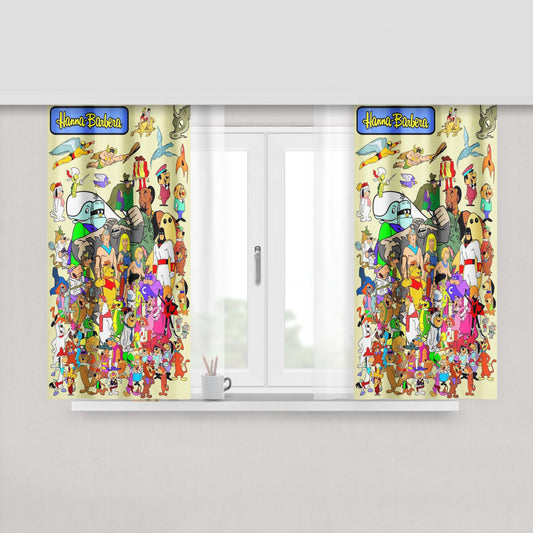 Hanna Barbera Characters Names Fabric Window Curtains