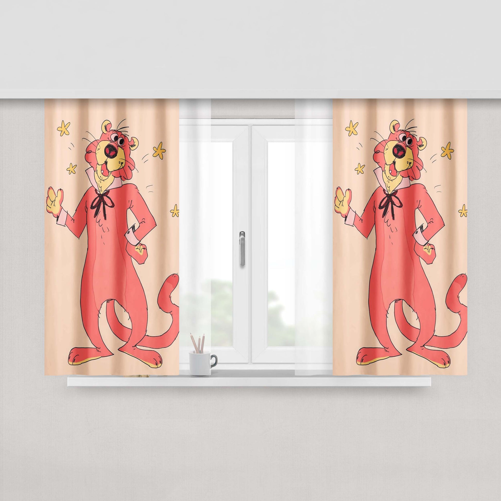 Hanna Barbera Snagglepuss Fabric Window Curtains