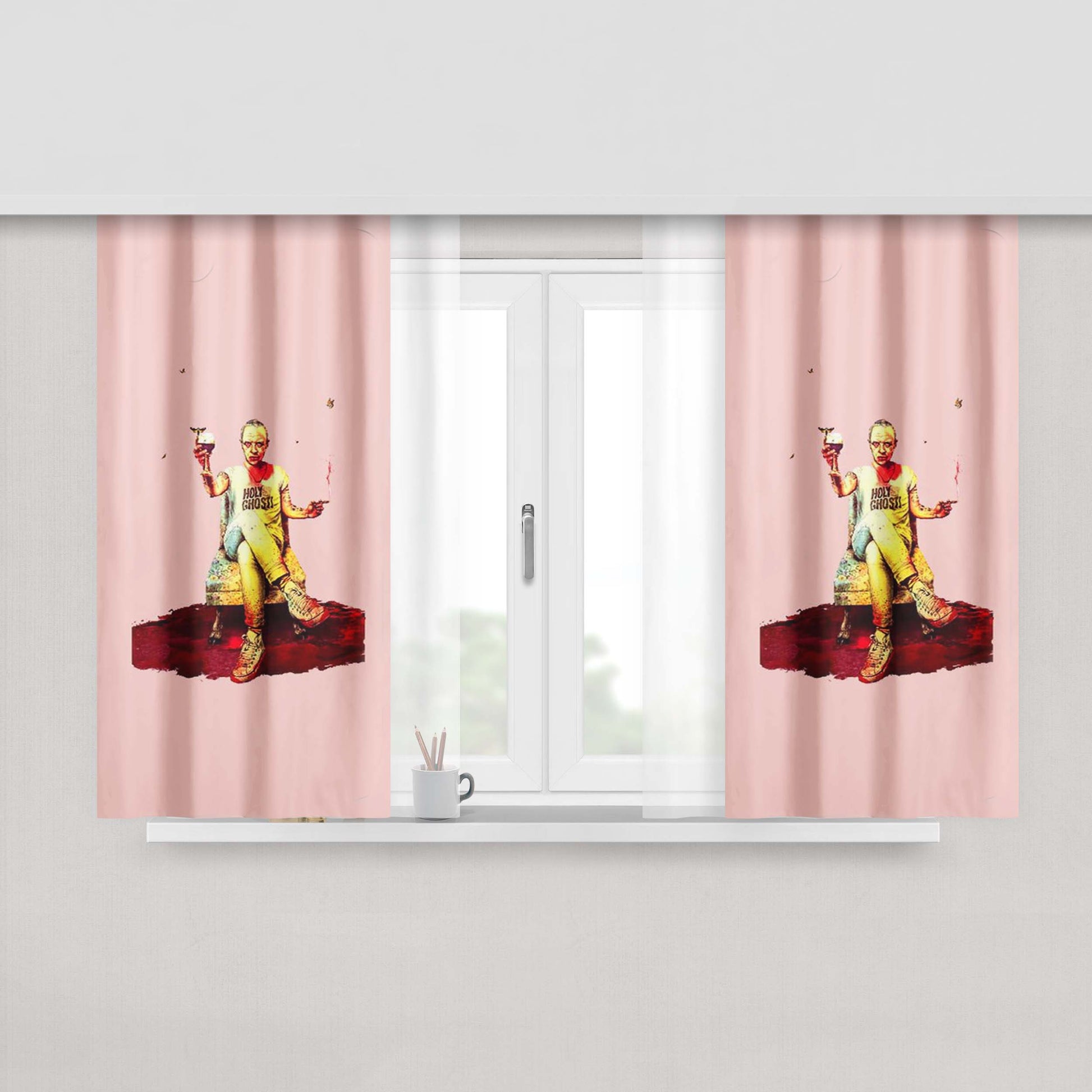 Hannibal Lecter Anthony Hopkins Film Art Hipster Fabric Window Curtains